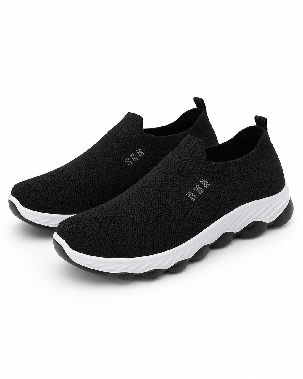 StepEase™ Breathable Knit Slip-On Sneakers — Cushioned Sole