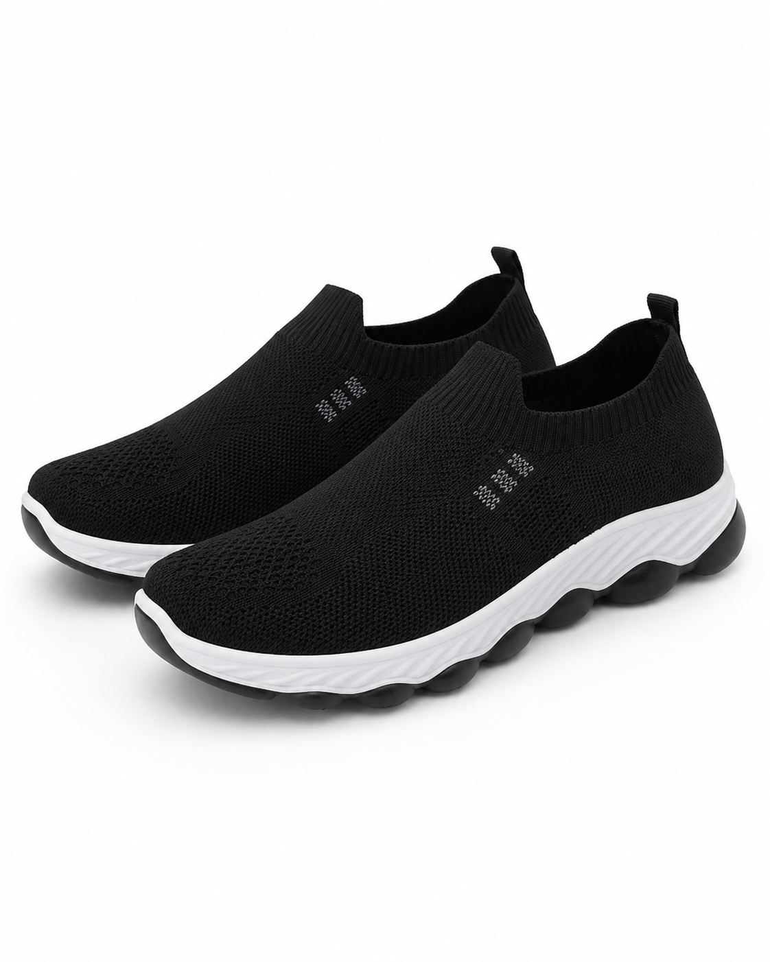 StepEase™ Breathable Knit Slip-On Sneakers — Cushioned Sole