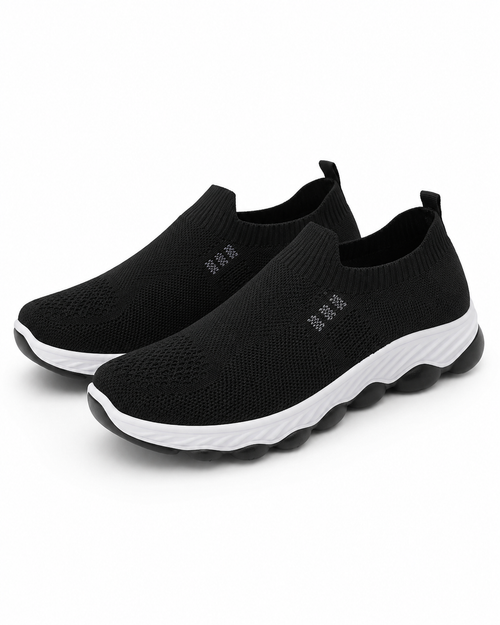 StepEase™ Breathable Knit Slip-On Sneakers — Cushioned Sole