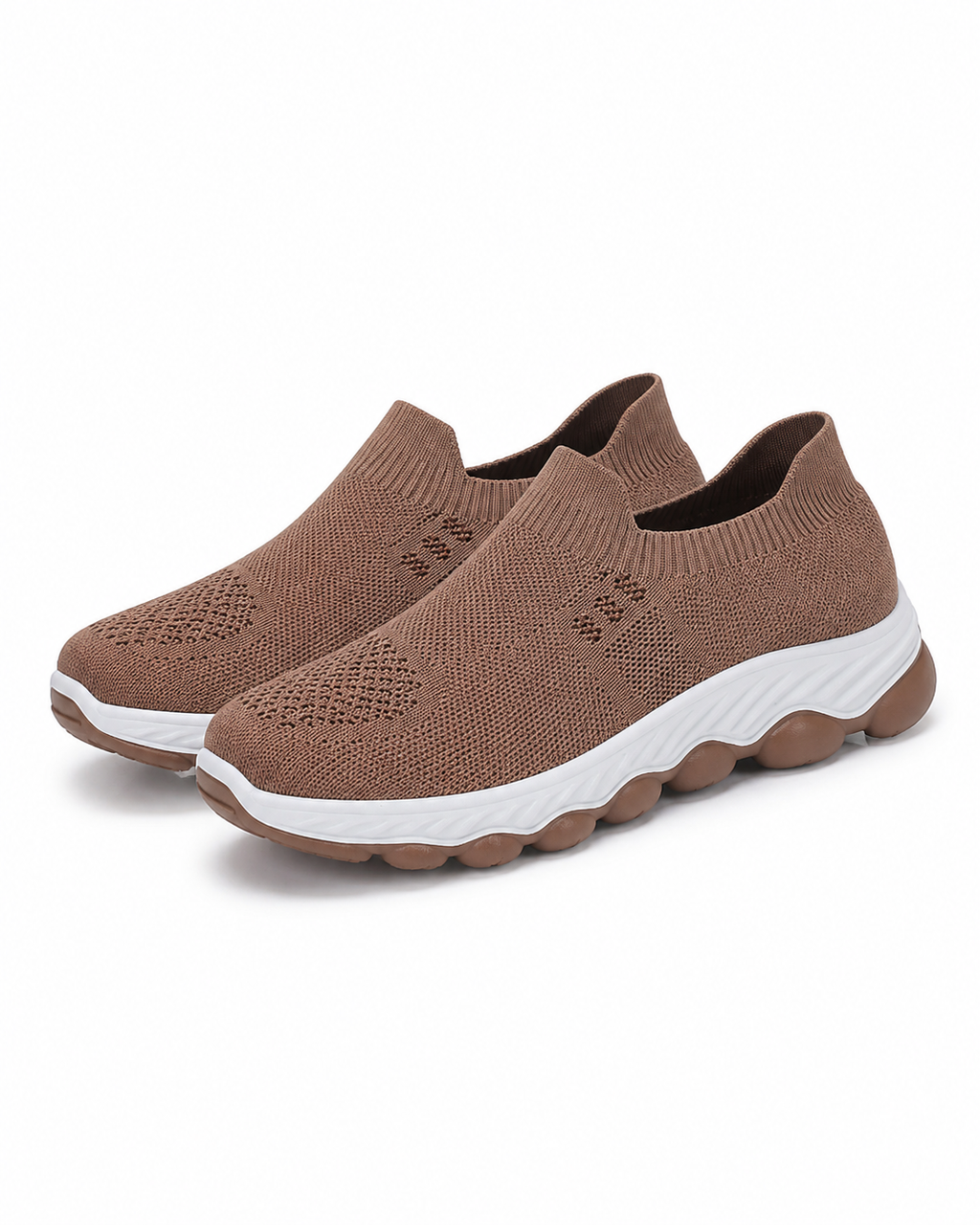 StepEase™ Breathable Knit Slip-On Sneakers — Cushioned Sole